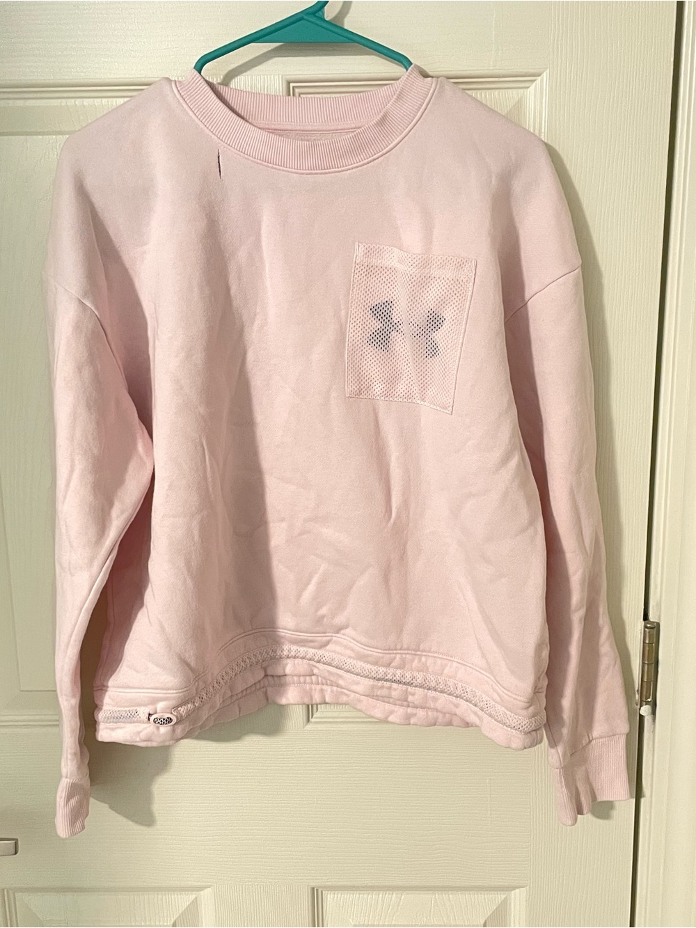 Under Armour Pale Pink Mesh Pocket Pullover